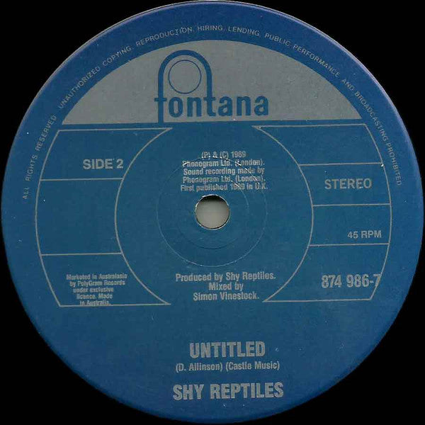Shy Reptiles : High Desire (7", Single)