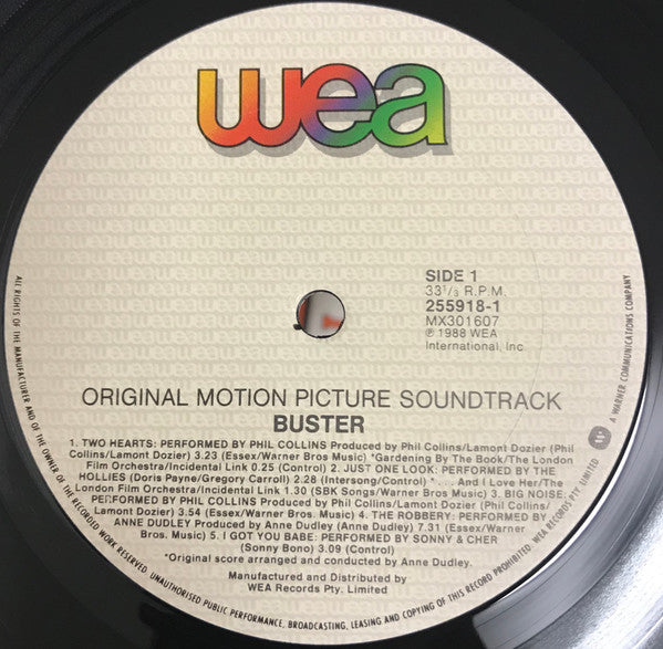 Various : Buster - Original Motion Picture Soundtrack (LP, Comp)