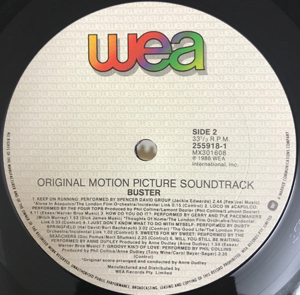 Various : Buster - Original Motion Picture Soundtrack (LP, Comp)