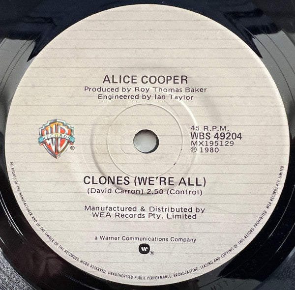 Alice Cooper (2) : Clones (We're All) (7")