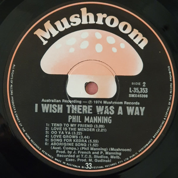 Phil Manning (2) : I Wish There Was A Way (LP, Album, Sem)