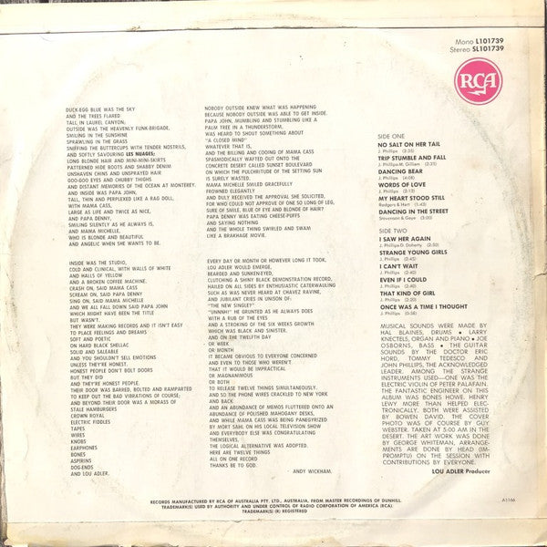 The Mamas & The Papas : The Mamas & The Papas (LP, Album, Mono)