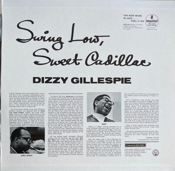 Dizzy Gillespie : Swing Low, Sweet Cadillac (LP, Album, RE, Gat)