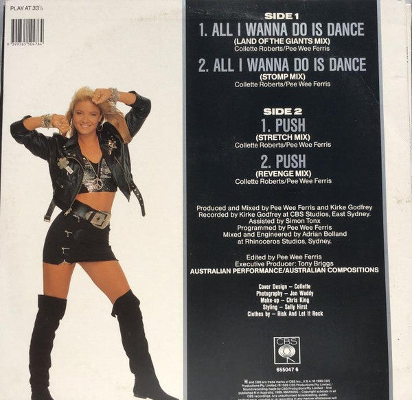 Collette : All I Wanna Do Is Dance (12", Single)