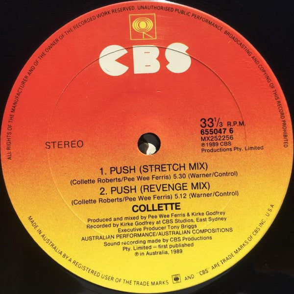 Collette : All I Wanna Do Is Dance (12", Single)