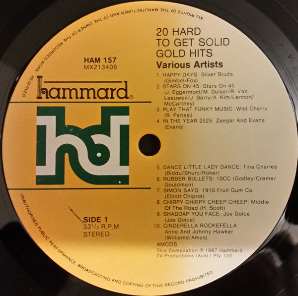 Various : Twenty Hard To Get Solid Gold Hits (LP, Comp)