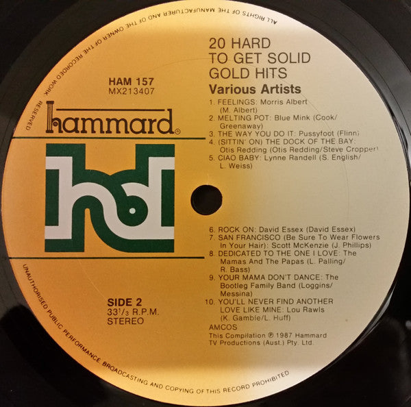 Various : Twenty Hard To Get Solid Gold Hits (LP, Comp)