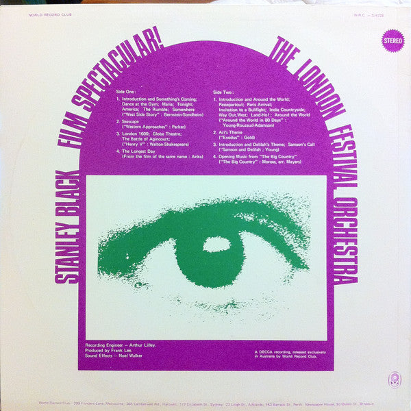 Stanley Black Conducting The  London Festival Orchestra : Film Spectacular! (LP, Album, Club)