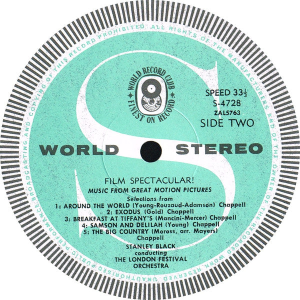 Stanley Black Conducting The  London Festival Orchestra : Film Spectacular! (LP, Album, Club)