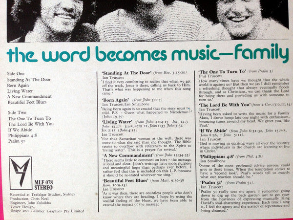 Family (19) : The Word Becomes Music (LP, Album)