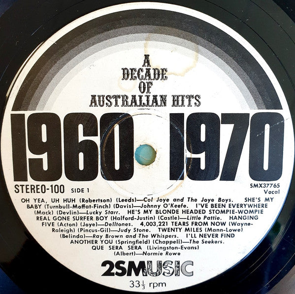 Various : A Decade Of Australian Hits 1960 - 1970 (LP, Comp)