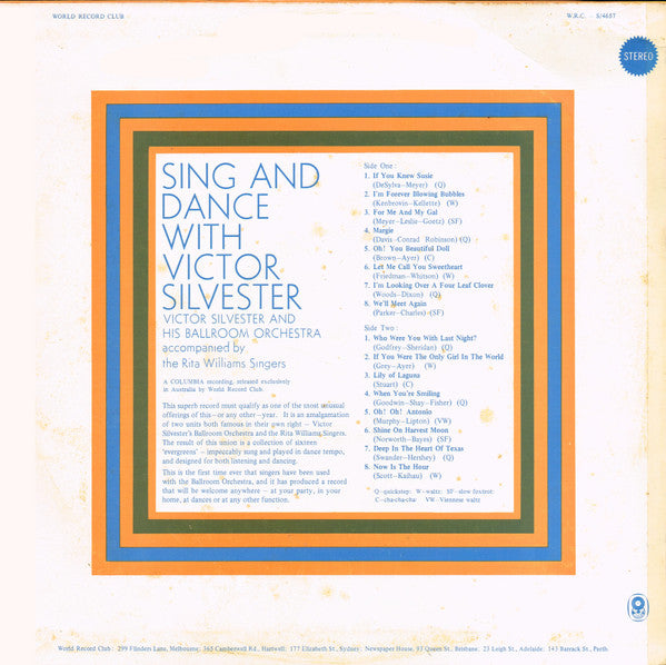 Victor Silvester And His Ballroom Orchestra : Sing And Dance With Victor Silvester (LP, Album, Club)