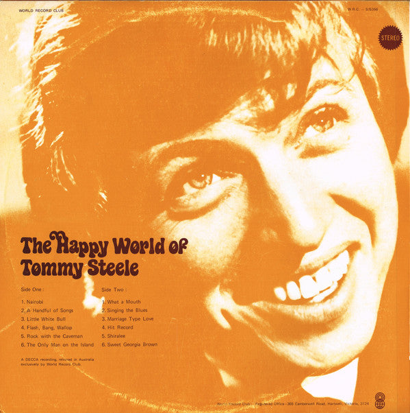 Tommy Steele : The Happy World Of Tommy Steele (LP, Comp, Club)