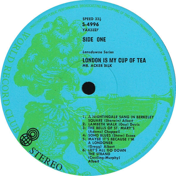 Mr. Acker Bilk* : London Is My Cup Of Tea (LP, Album, Club)