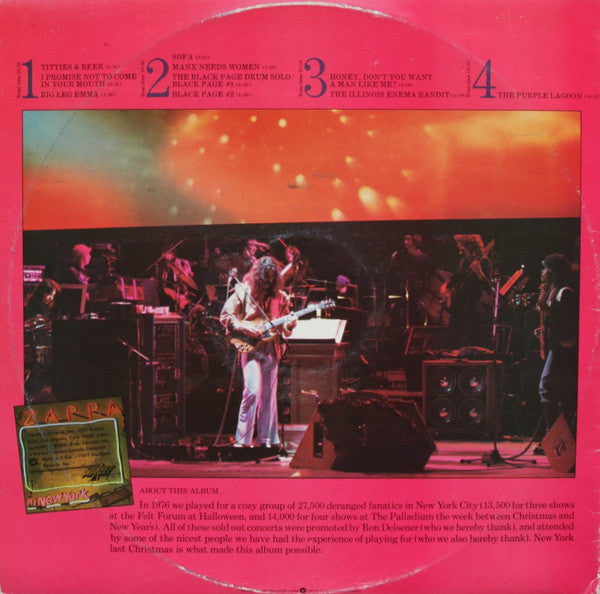 Frank Zappa : Zappa In New York (2xLP, Album)