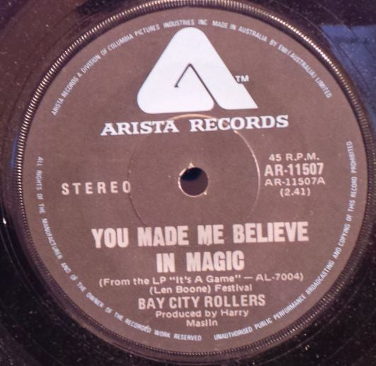 Bay City Rollers : You Made Me Believe In Magic (7&quot;, Single)