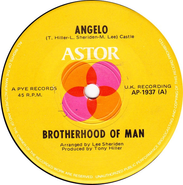 Brotherhood Of Man : Angelo (7&quot;, Single)