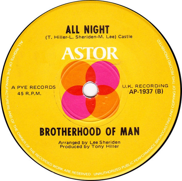 Brotherhood Of Man : Angelo (7", Single)