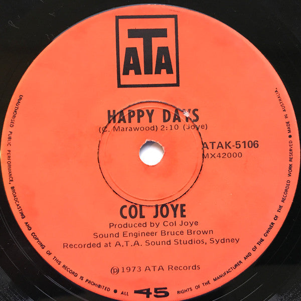 Col Joye : Heaven Is My Woman's Love (7", Single)