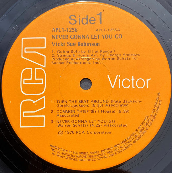 Vicki Sue Robinson : Never Gonna Let You Go (LP, Album)