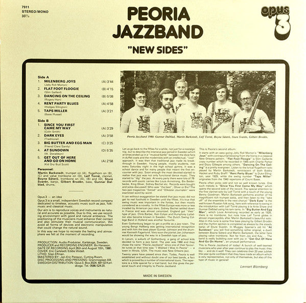 Peoria Jazzband : New Sides (LP, Album)