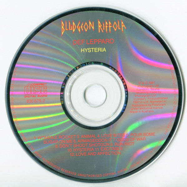 Def Leppard : Hysteria (CD, Album)