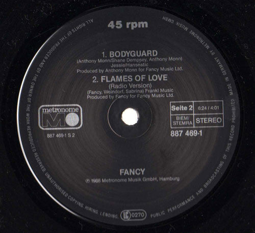 Fancy : Flames Of Love (12", Maxi)