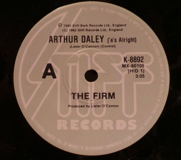 The Firm : Arthur Daley ('E's Alright) (7", Single, Ltd)