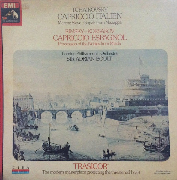 Pyotr Ilyich Tchaikovsky / Nikolai Rimsky-Korsakov - London Philharmonic Orchestra, Sir Adrian Boult : Capriccio Italien / Capriccio Espagnol (LP)