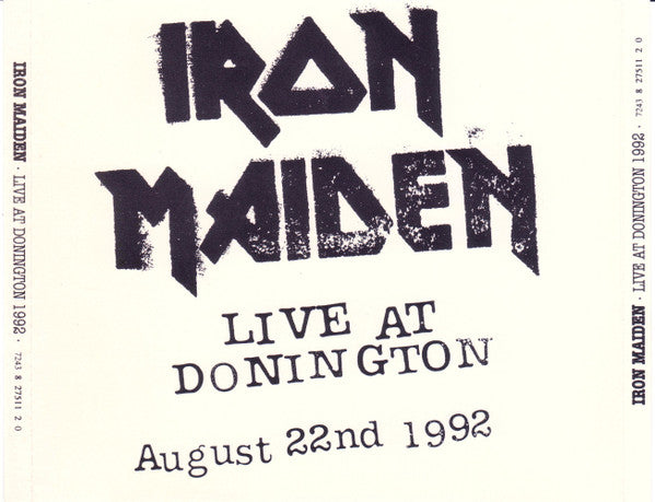 Iron Maiden : Live At Donington (2xCD, Album)