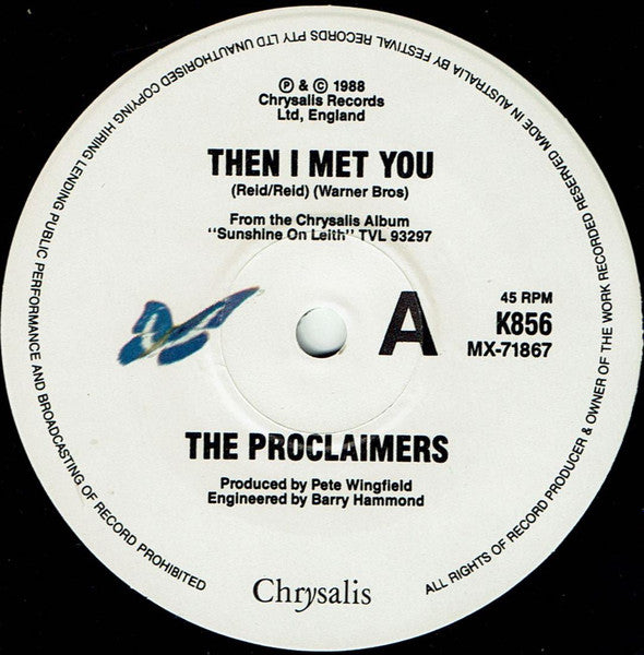 The Proclaimers : Then I Met You (7", Single, Ltd)