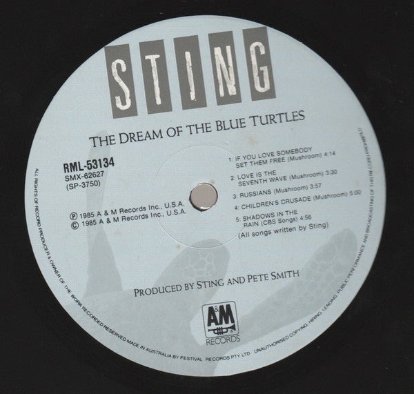 Sting : The Dream Of The Blue Turtles (LP, Album)