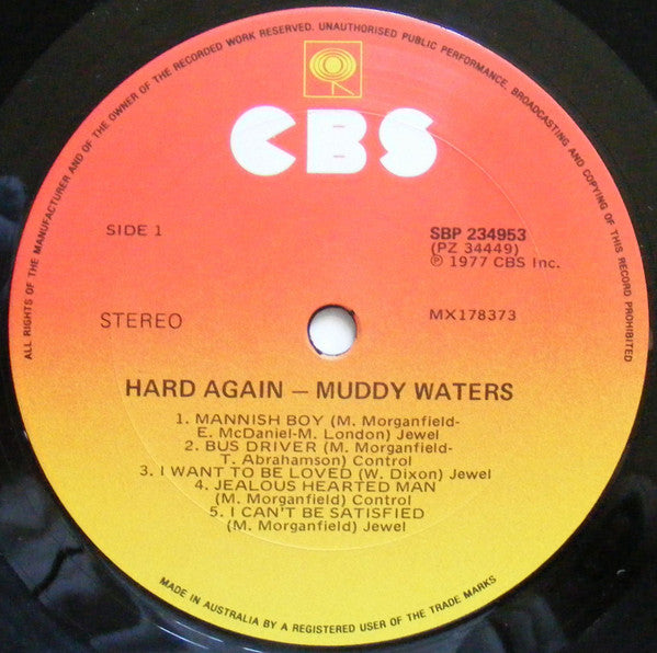 Muddy Waters : Hard Again (LP, Album)