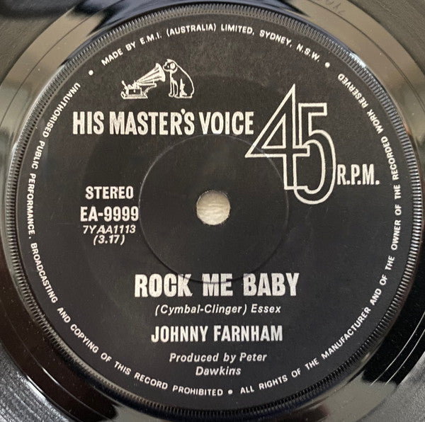 John Farnham : Rock Me Baby (7&quot;, Single)