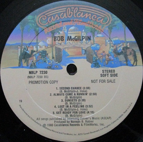 Bob McGilpin : Bob McGilpin (LP, Album, Promo, Bes)
