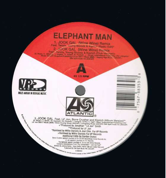 Elephant Man : Jook Gal (Wine Wine) (Remix) (12")