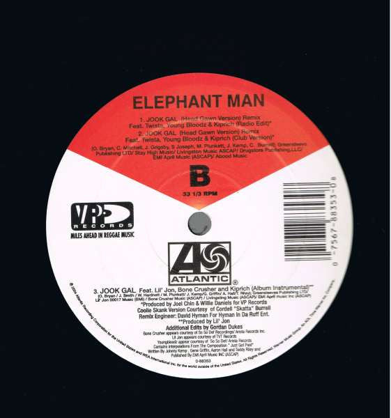 Elephant Man : Jook Gal (Wine Wine) (Remix) (12")