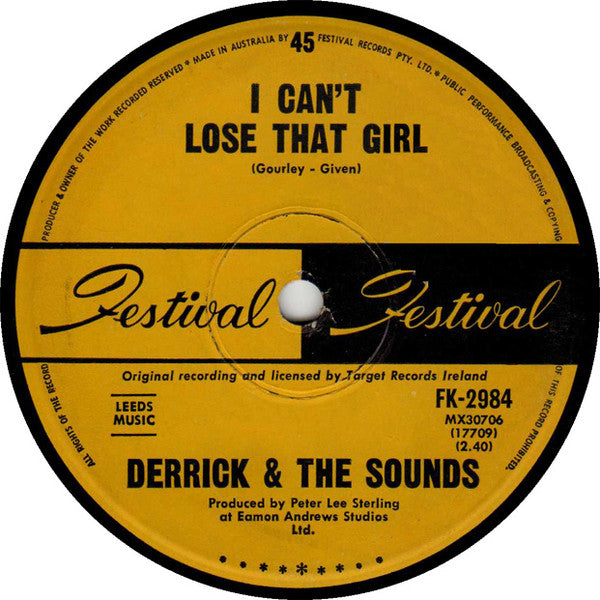 Derrick & The Sounds : My Sly Sadie (7", Single)