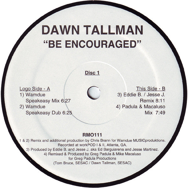 Dawn Tallman : Be Encouraged (2x12")