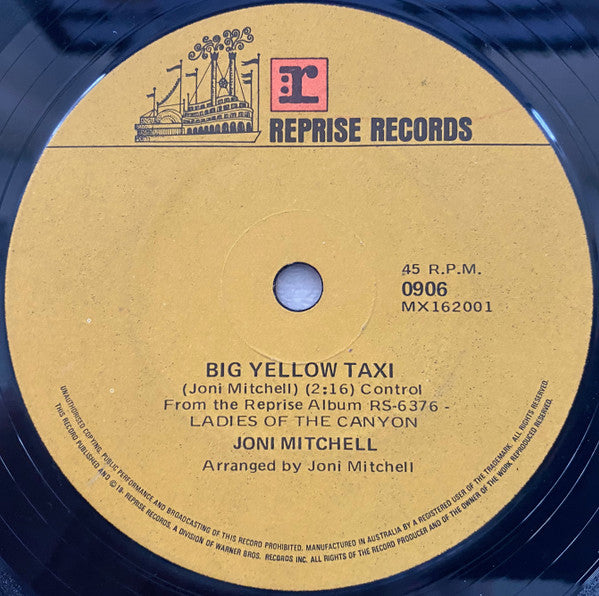 Joni Mitchell : Big Yellow Taxi (7", Single)