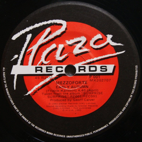 Mezzoforte : Garden Party (7", Single)