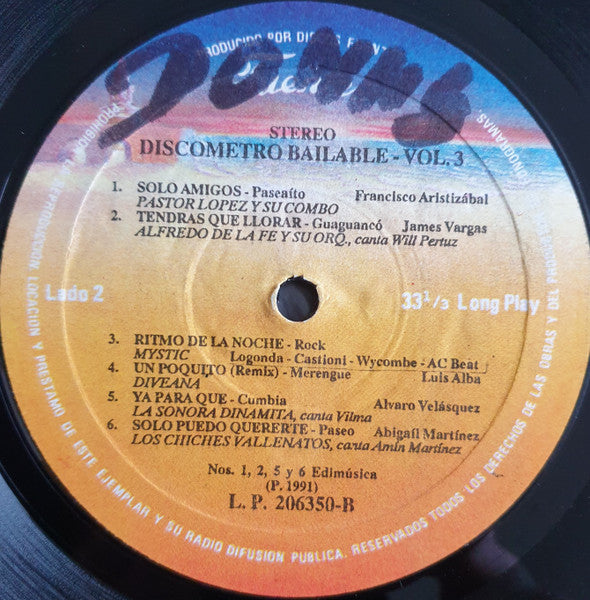 Various : Discometro Bailable Vol. 3 (LP, Comp)