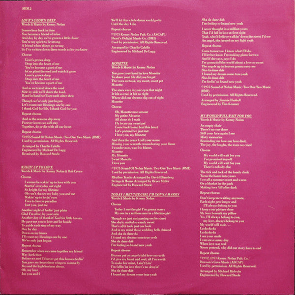 Kenny Nolan : I Like Dreamin' (LP, Album, Promo, RE, Pit)
