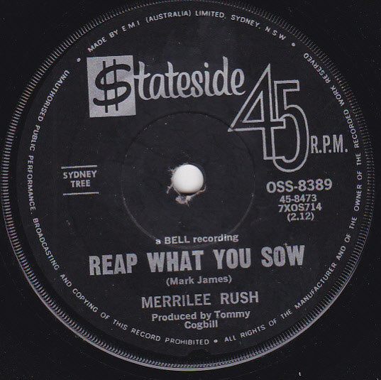Merrilee Rush : Angel Of The Morning (7", Single)