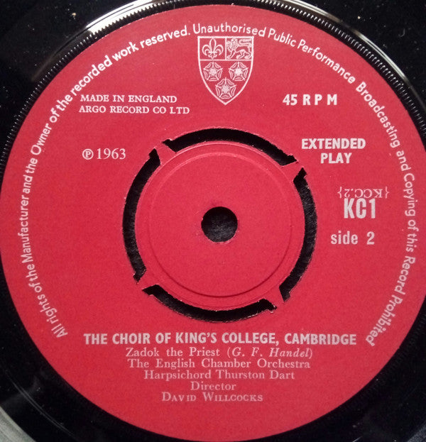 The King's College Choir Of Cambridge : The Choir Of King's College, Cambridge (7", EP, Mono)