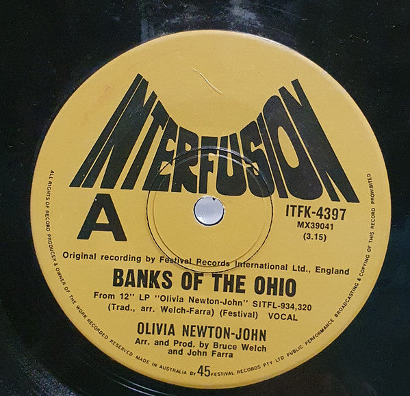 Olivia Newton-John : Banks Of The Ohio (7&quot;, Single)