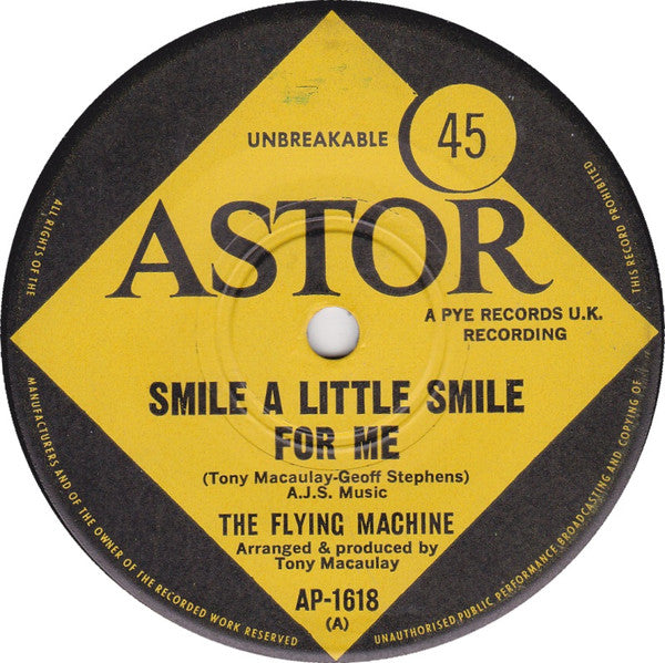 The Flying Machine : Smile A Little Smile For Me (7&quot;, Single)