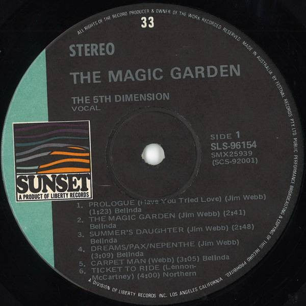 The Fifth Dimension : The Magic Garden (LP, Album, RE)
