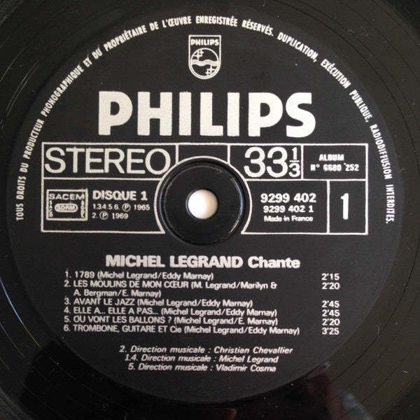 Michel Legrand : Michel Legrand Chante Les Moulins De Mon Coeur (2xLP, Comp, RE, Gat)