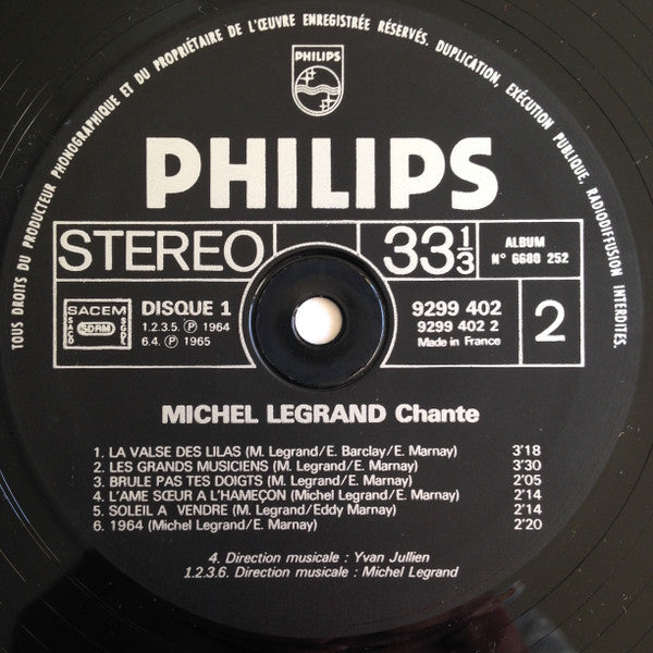 Michel Legrand : Michel Legrand Chante Les Moulins De Mon Coeur (2xLP, Comp, RE, Gat)